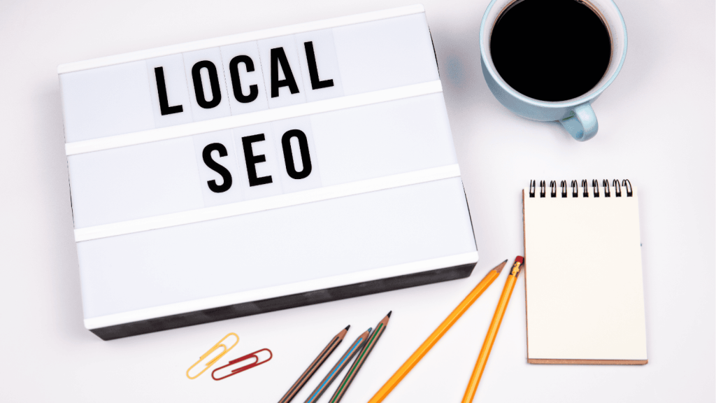 A website displaying Local SEO as a main strategy