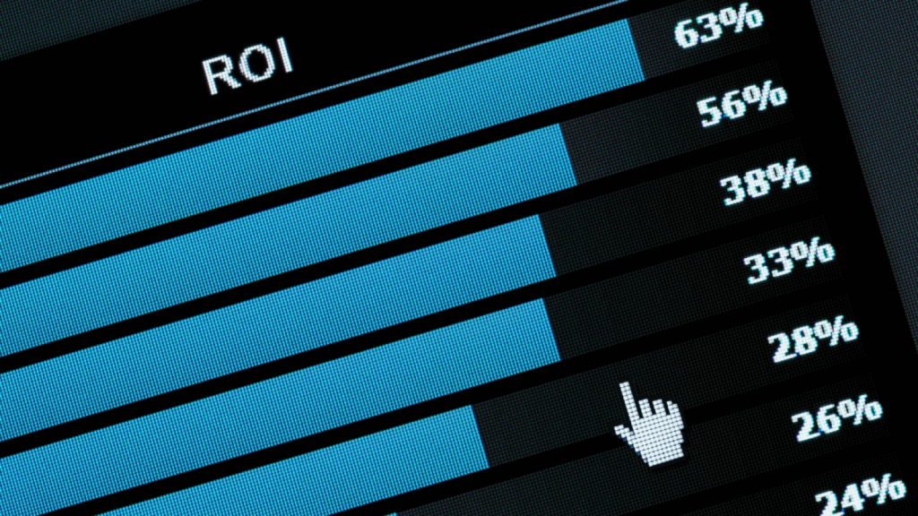 Graph showing ROI metrics.